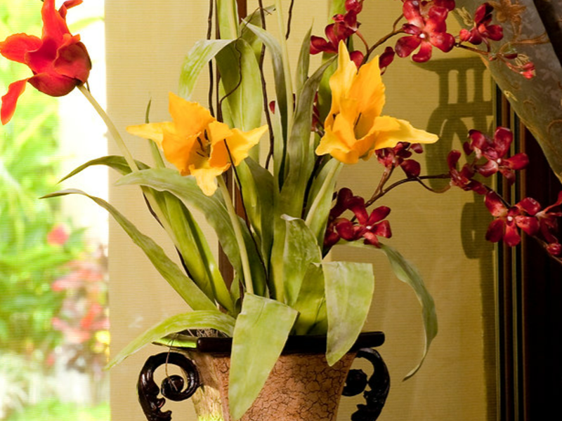 Arreglo floral orquidea Amarilla - SOS Décor | Construex